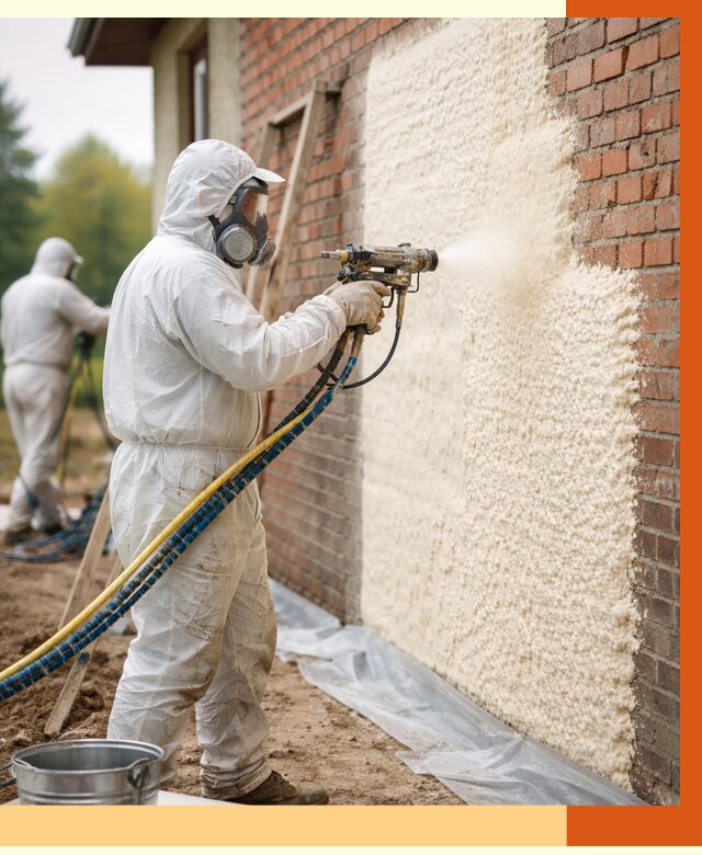 Утепление кирпичного дома ППУ в Владимире под ключ от 6744 руб. | ТепломастерВдм