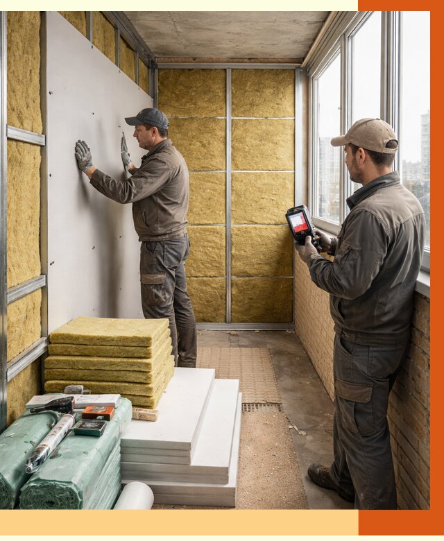 Утепление балкона в Владимире от 4669 руб. под ключ | ТепломастерВдм